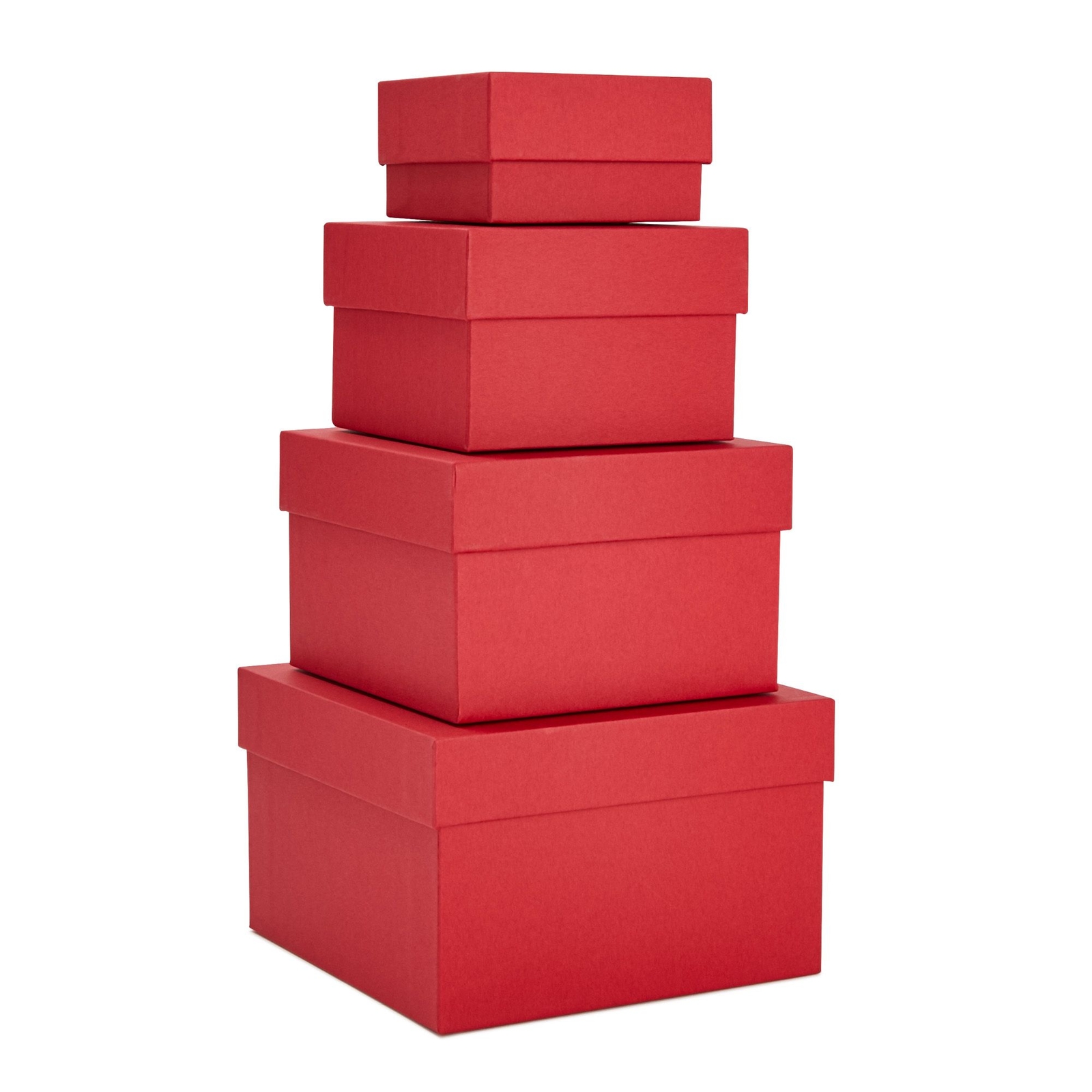 4 Pack Square Nesting Gift Boxes, Decorative Boxes with Lids in 4 Assorted  Sizes for Wedding Reception, Bridal Shower, Baby Shower, Anniversary,  Birthday Party Goodie Boxes (Red)
